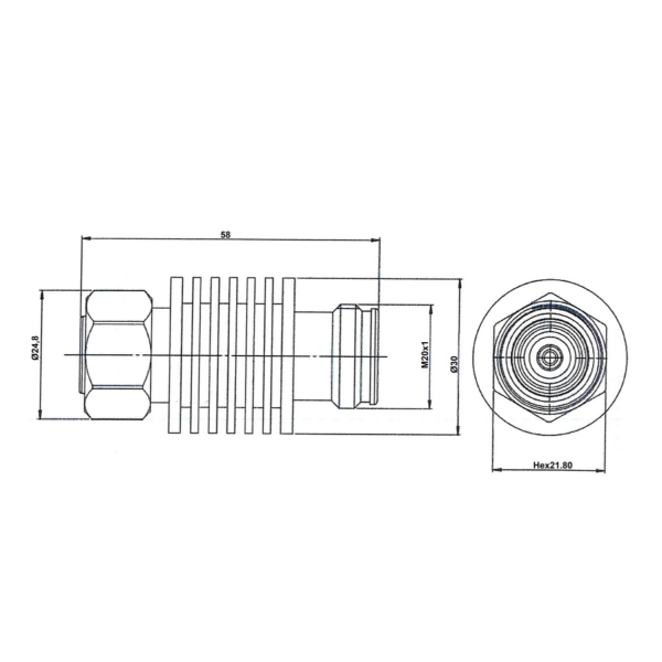 MIC360 5W 4.3-10m-f Attenuator - Image 3